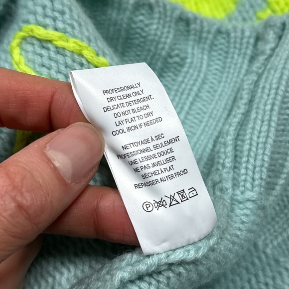 Kerri Rosenthal x Aqua Cashmere Breast Cancer It's Just a Blip Sweater Womens L - Picture 8 of 9